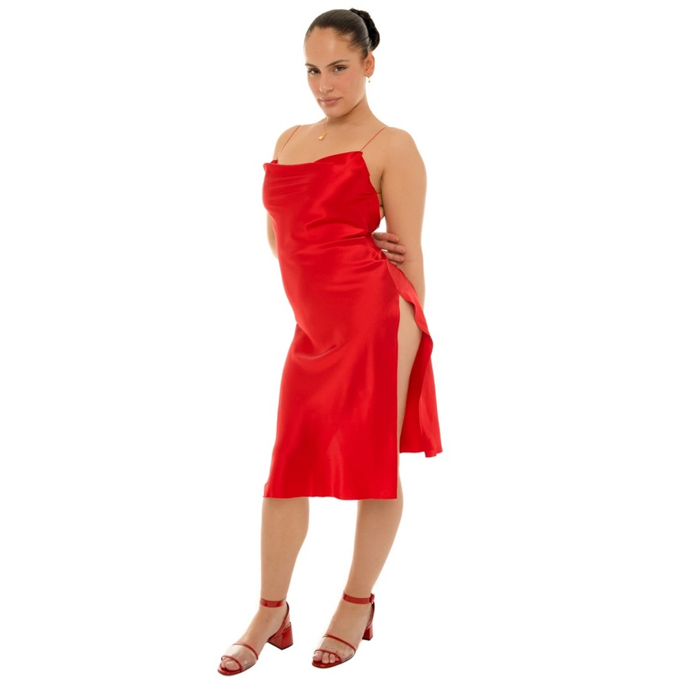 Are you am I Nique Dress Cherry Red